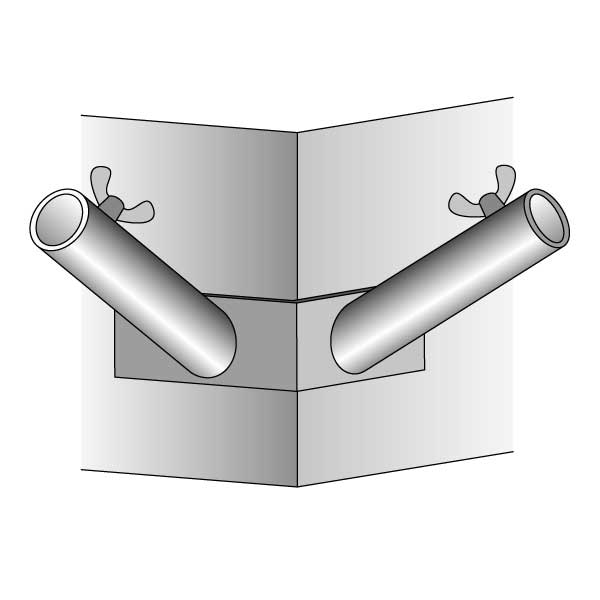 Eckhalter f&amp;#252;r 2 Stangen
