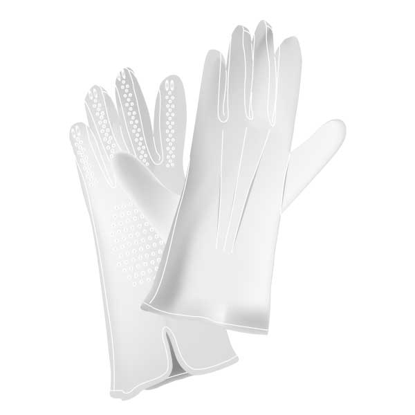 Gants avec picots, blanc