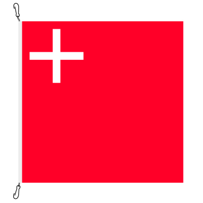 Fahne, Kanton eingesetzt Schwyz, 300 x 300 cm