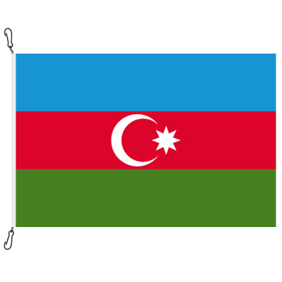 Fahne, Nation bedruckt, Aserbaidschan, 150 x 225 cm