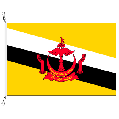 Fahne, Nation bedruckt, Brunei, 70 x 100 cm