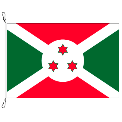Fahne, Nation bedruckt, Burundi, 70 x 100 cm