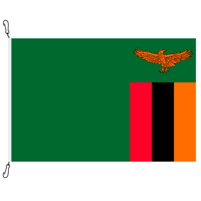 Fahne, Nation bedruckt, Sambia, 150 x 225 cm