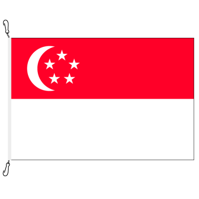 Fahne, Nation bedruckt, Singapur, 70 x 100 cm