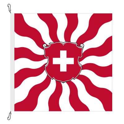 Fahne, geflammt, bedruckt Schweiz, 200 x 200 cm