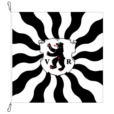 Fahne, geflammt, bedruckt Appenzell AR, 100 x 100 cm