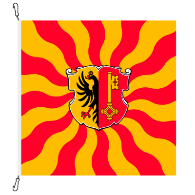 Fahne, geflammt, bedruckt Genf, 120 x 120 cm