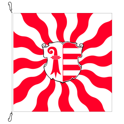 Fahne, geflammt, bedruckt Jura, 120 x 120 cm