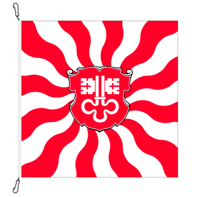 Fahne, geflammt, bedruckt Nidwalden, 150 x 150 cm