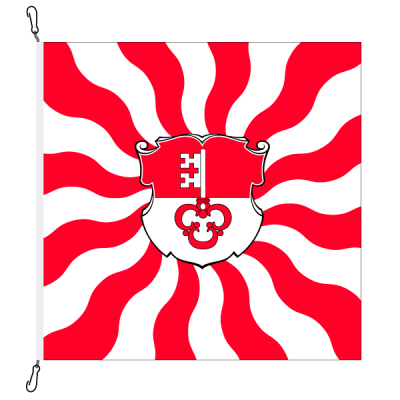 Fahne, geflammt, bedruckt Obwalden, 120 x 120 cm