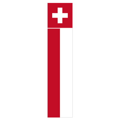 Knatterfahne, bedruckt Schweiz, 78 x 300 cm