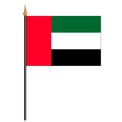 Tischf&#228;hnli, an PVC-Stab Vereinigte Arabische Emirate, 10 x 15 cm