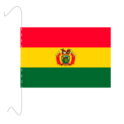 Tischfähnli, inkl.Kordel Bolivien, 10 x 15 cm