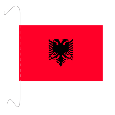 Tischf&#228;hnli, inkl.Kordel Albanien, 15 x 22.5 cm