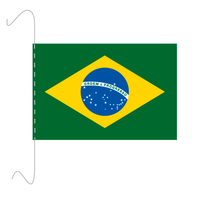 Tischfähnli, inkl.Kordel Brasilien, 15 x 22.5 cm
