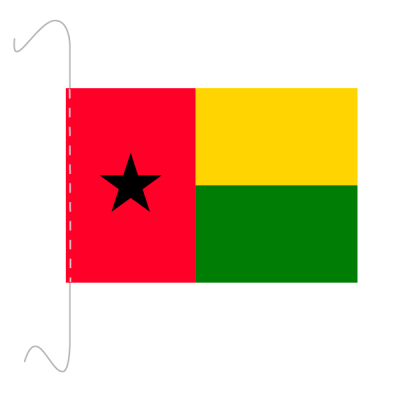 Tischfähnli, inkl.Kordel Guinea-Bissau, 15 x 22.5 cm