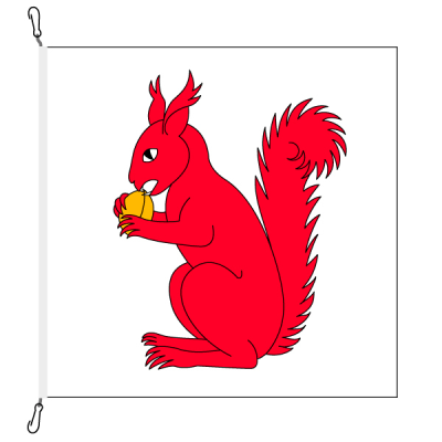 Gemeindefahne, bedruckt, Aeugst am Albis, 150 x 150 cm
