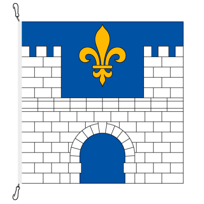 Gemeindefahne, bedruckt, Aire-la-Ville, 200 x 200 cm