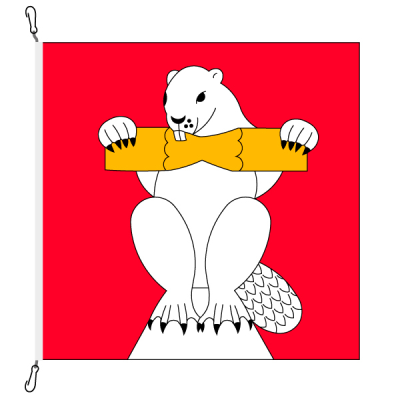 Gemeindefahne, bedruckt, Biberstein, 120 x 120 cm