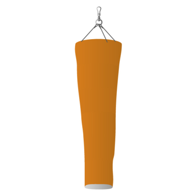 Windsack/Warnsack, eingesetzt orange, 200 x 80 x 45 cm