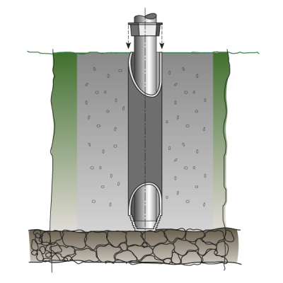 Bossolo di base piccolo, lunghezza 71 cm, &amp;#216; 11 cm