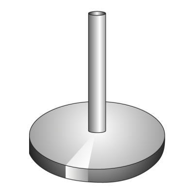 Chromstahlst&#228;nder  f&#252;r Stange &#216; 28/30 mm, St&#228;nder &#216; 30 cm