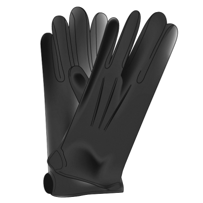 Handschuhe, schwarz, 100% Baumwoll-Simplex Gr&#246;sse 14