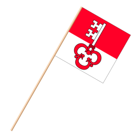 Drapeau, montés sur tige 90 cm