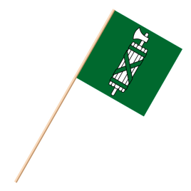 Drapeau, montés sur tige 90 cm