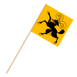 Drapeau, montés sur tige 90 cm