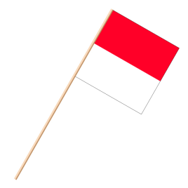 Drapeau, montés sur tige 90 cm