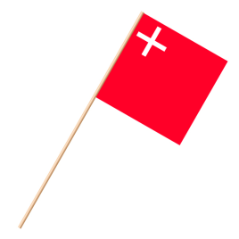 Drapeau, montés sur tige 90 cm