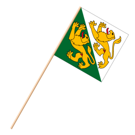 Drapeau, montés sur tige 90 cm
