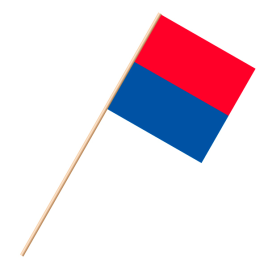 Drapeau, montés sur tige 90 cm
