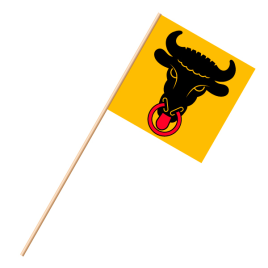 Drapeau, montés sur tige 90 cm