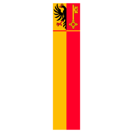 Drapeau vertical, canton imprim&#233;