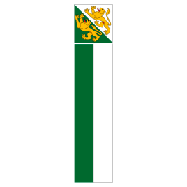 Drapeau vertical, canton imprim&#233;