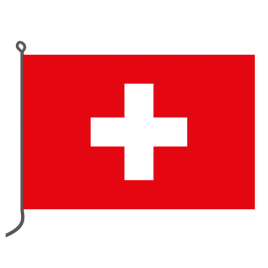 Fahne bedruckt, Bootsfahne Schweiz, 40 x 60 cm