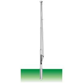 Fahnenmast aus Stahl, verzinkt, inkl. Bodenrohr Länge 6.6m, Ø 76/63/51 mm
