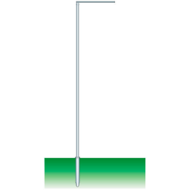 Palo per bandiera cilindrico, 2-parti, 9 m &#216; 100/80 mm