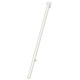 Asta in legno, bianco