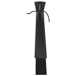Cravate de deuil en polyester noir, grande