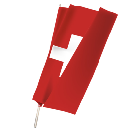 Fahnenschwinger Fahne aus reiner Seide, 67 gr./m2 Schweiz, 121 x 122 cm
