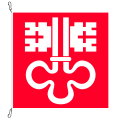 Fahne, Kanton eingesetzt Nidwalden, 78 x 78 cm