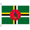 Fahne, Nation bedruckt, Dominica, 70 x 100 cm