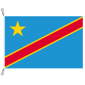 Fahne, Nation bedruckt, Demokratische Republik Kongo, 70 x 100 cm