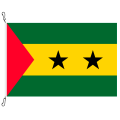 Fahne, Nation bedruckt, São Tomé und Príncipe, 100 x 150 cm