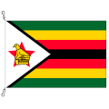 Fahne, Nation bedruckt, Simbabwe, 70 x 100 cm