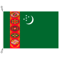 Fahne, Nation bedruckt, Turkmenistan, 70 x 100 cm