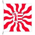Fahne, geflammt, bedruckt Jura, 78 x 78 cm
